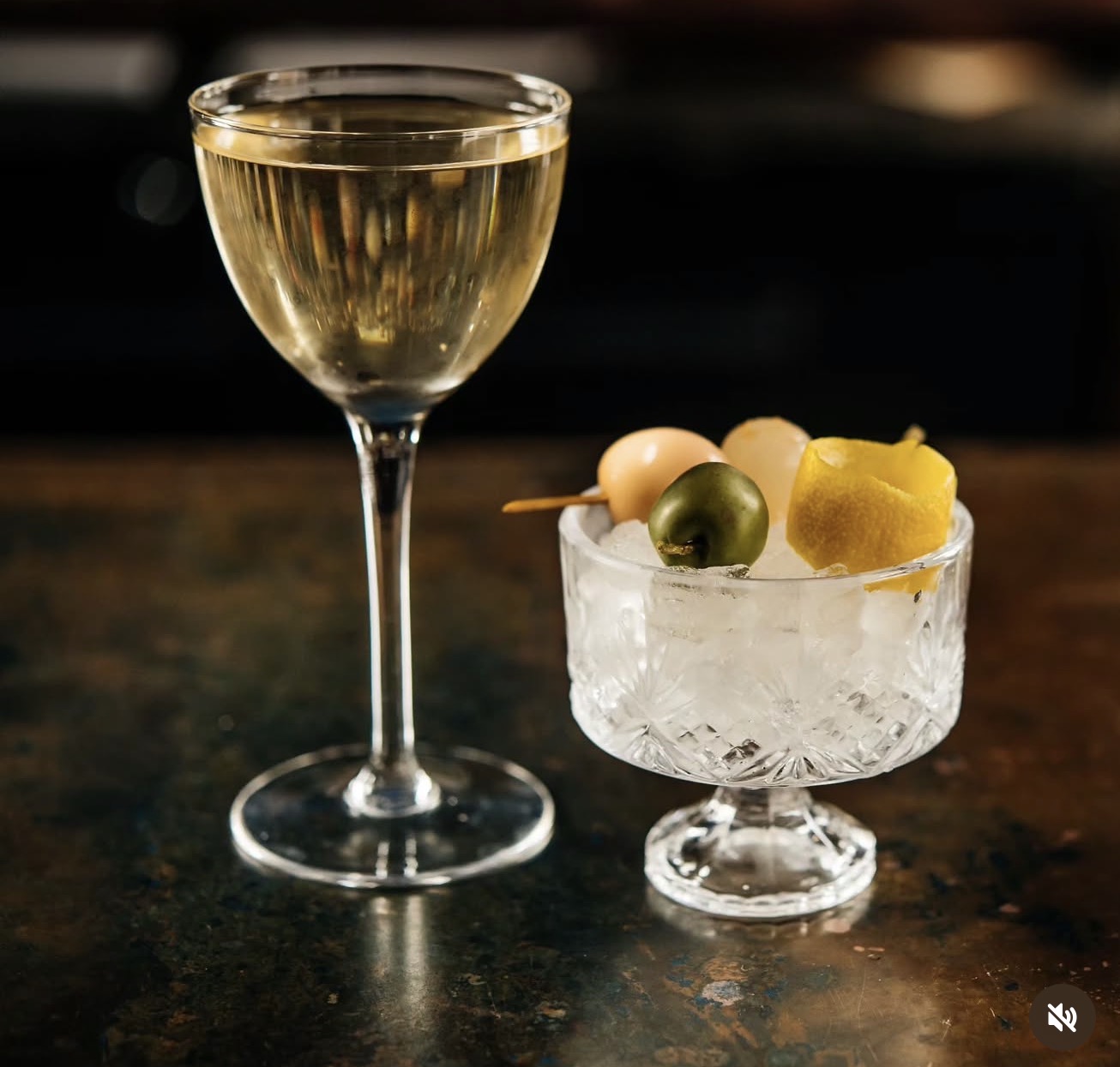 Elegant wine and cocktail garnish