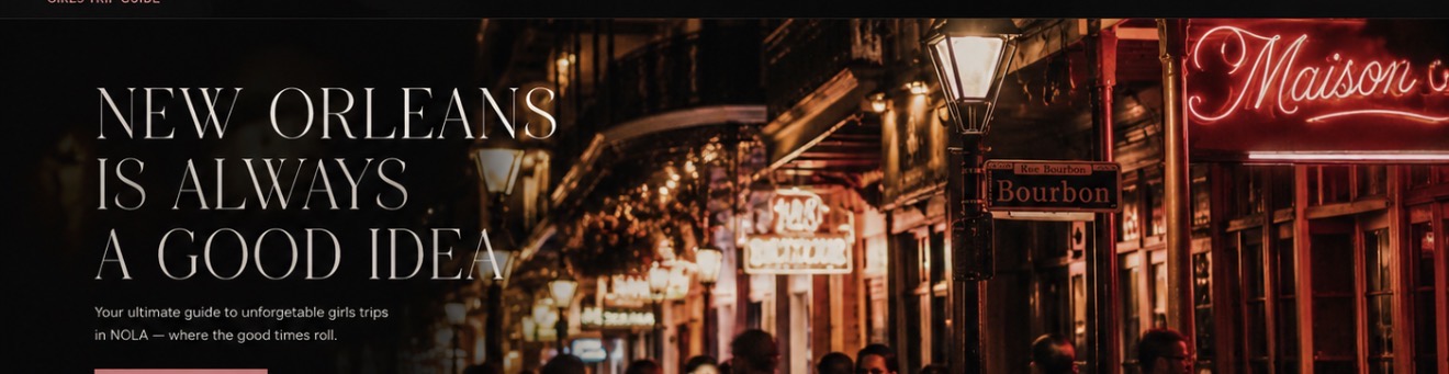 New Orleans at night on Bourbon Street