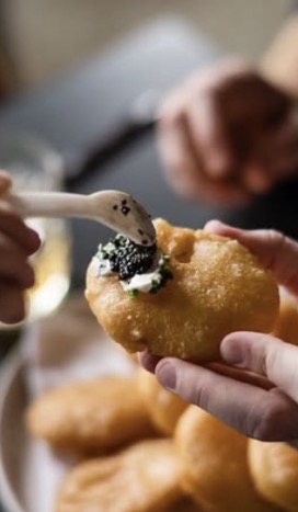 Elegant caviar bite